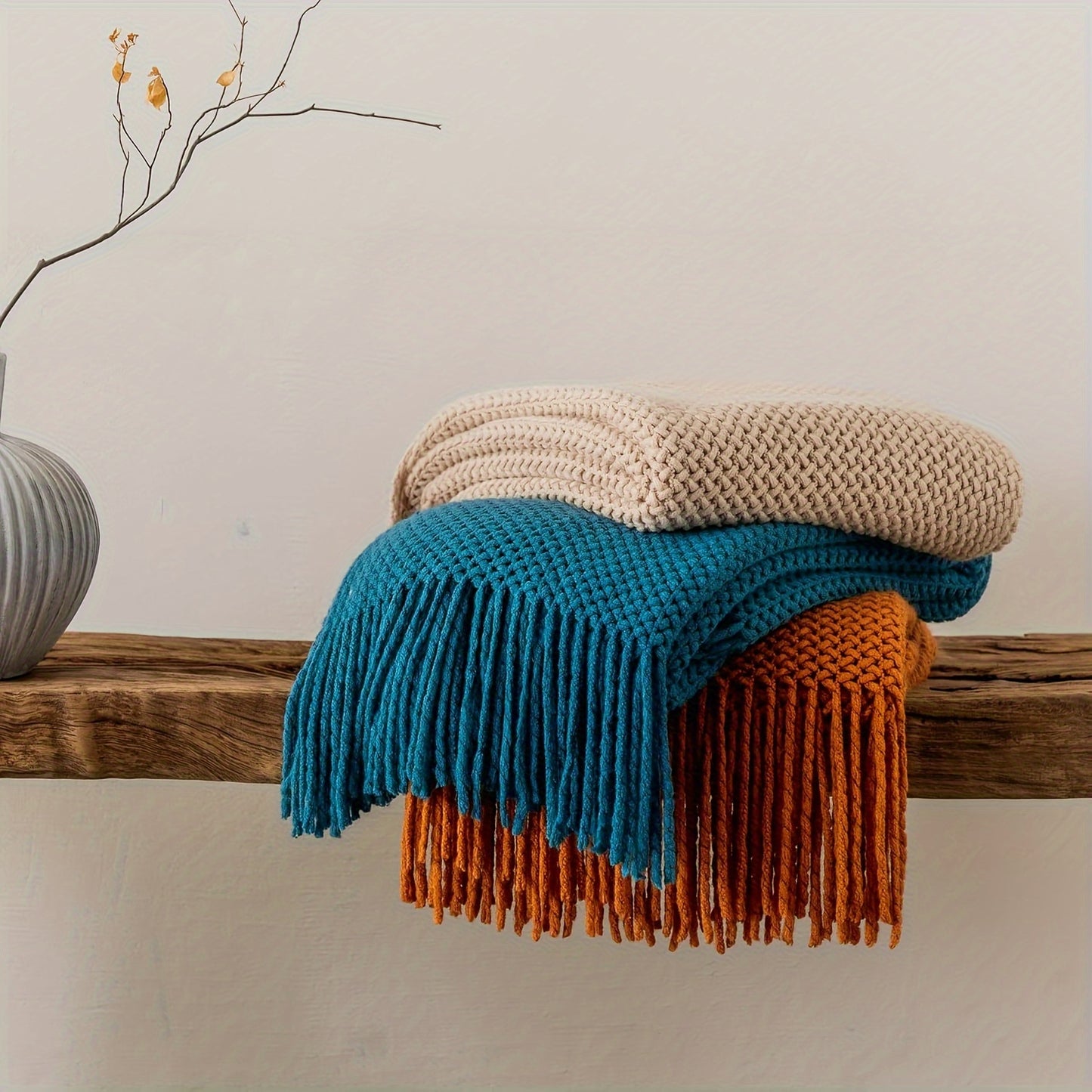 Isla Fringe Throw Blanket