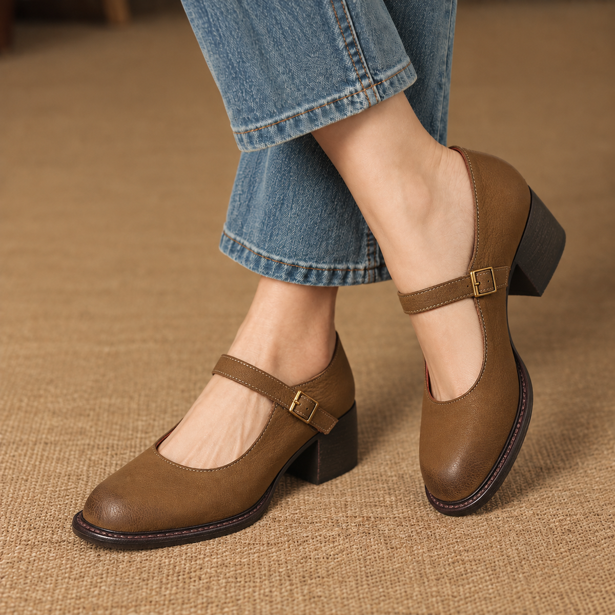 Dorothy Women's Everyday Comfort Mary Jane Pumps, Block Heel | Hudson & Wells