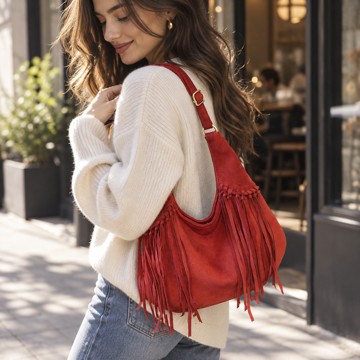 Everett Fringe Hobo | Hudson & Wells
