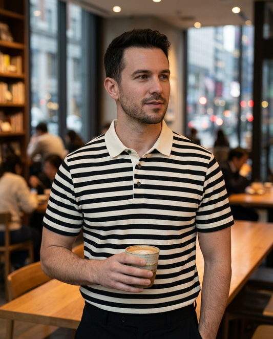 Parker Stripe Polo | Hudson & Wells