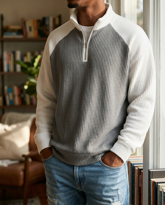 Silas Waffle Quarter-Zip | Hudson & Wells