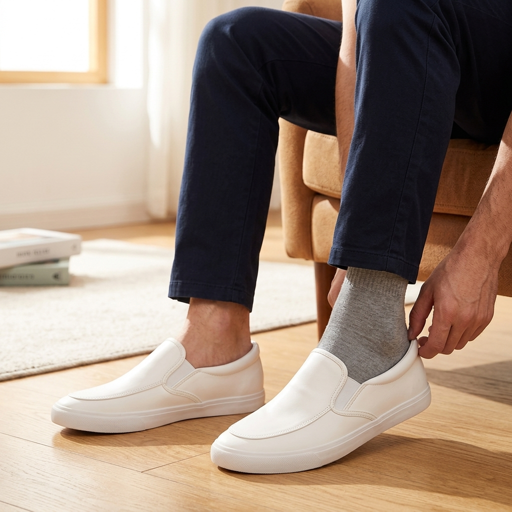 Theo Apron-Toe Slip-On | Hudson & Wells
