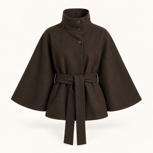 Winona Belted Wrap Jacket, Stand Collar — Braun | Hudson & Wells