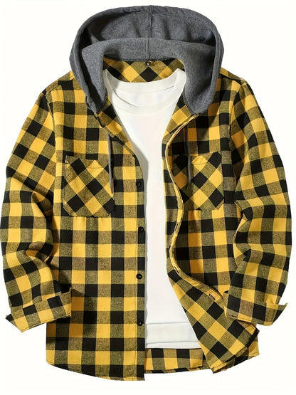 Rustic Ridge Flannel Hoodie