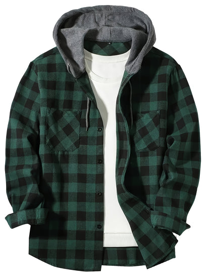 Rustic Ridge Flannel Hoodie