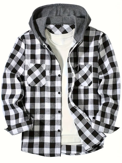 Rustic Ridge Flannel Hoodie