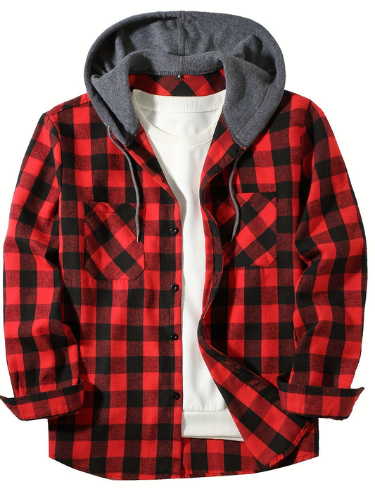 Rustic Ridge Flannel Hoodie