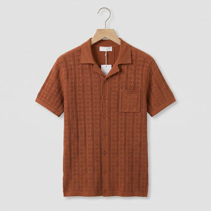 Cuban Collar Knit Polo - main product image