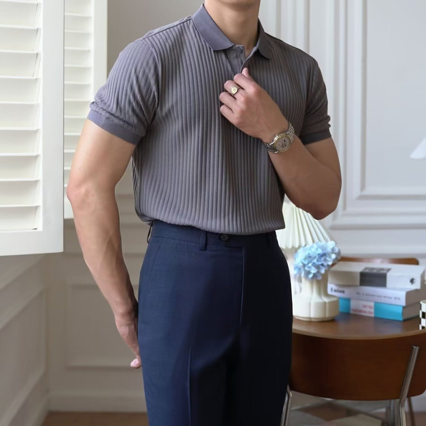 Mason Ribbed Polo