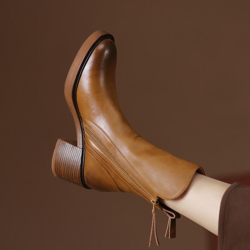 Raven Side-Zip Block Heel | Hudson & Wells