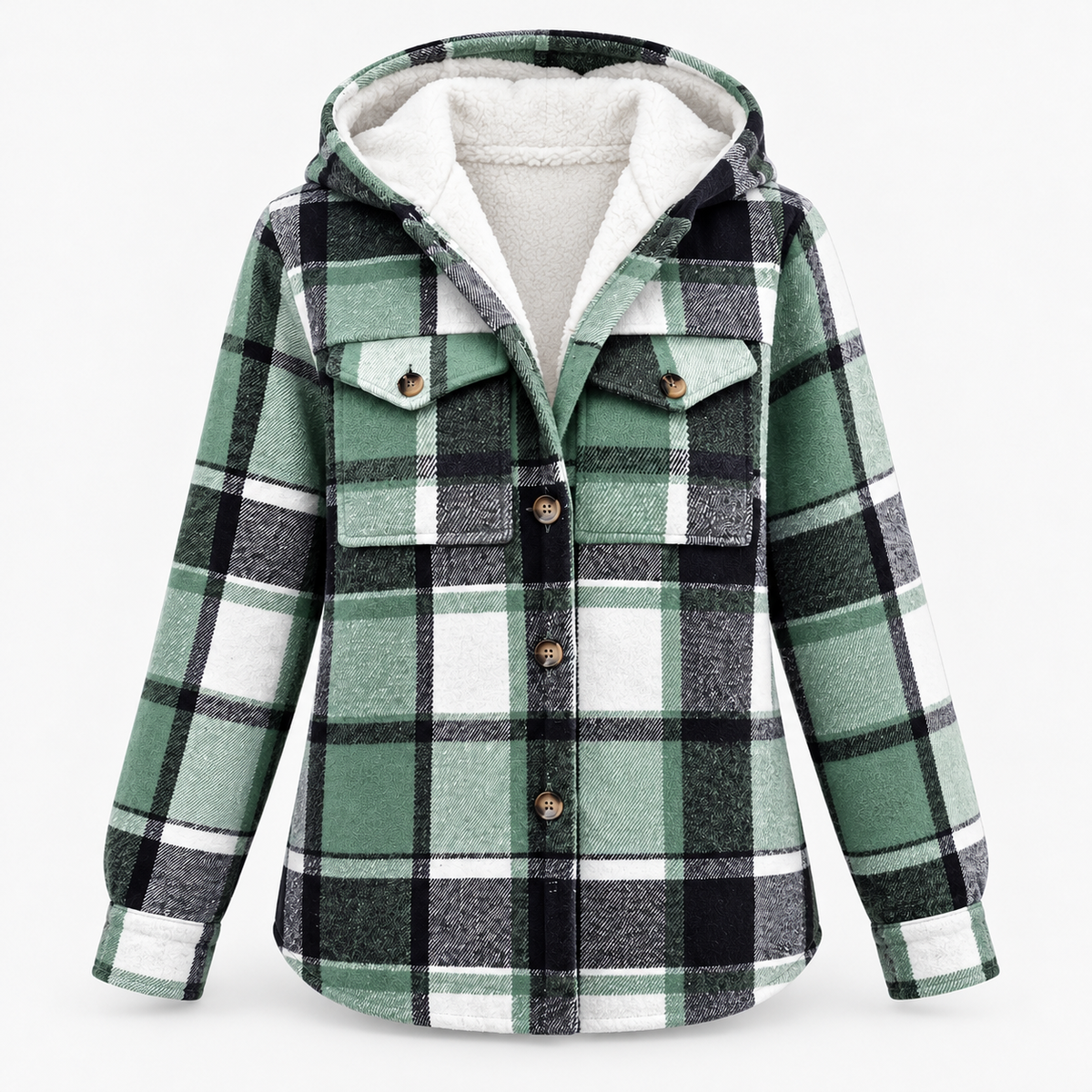Arden Breathable Plaid Shirt Jacket, Lined Hood | Hudson & Wells