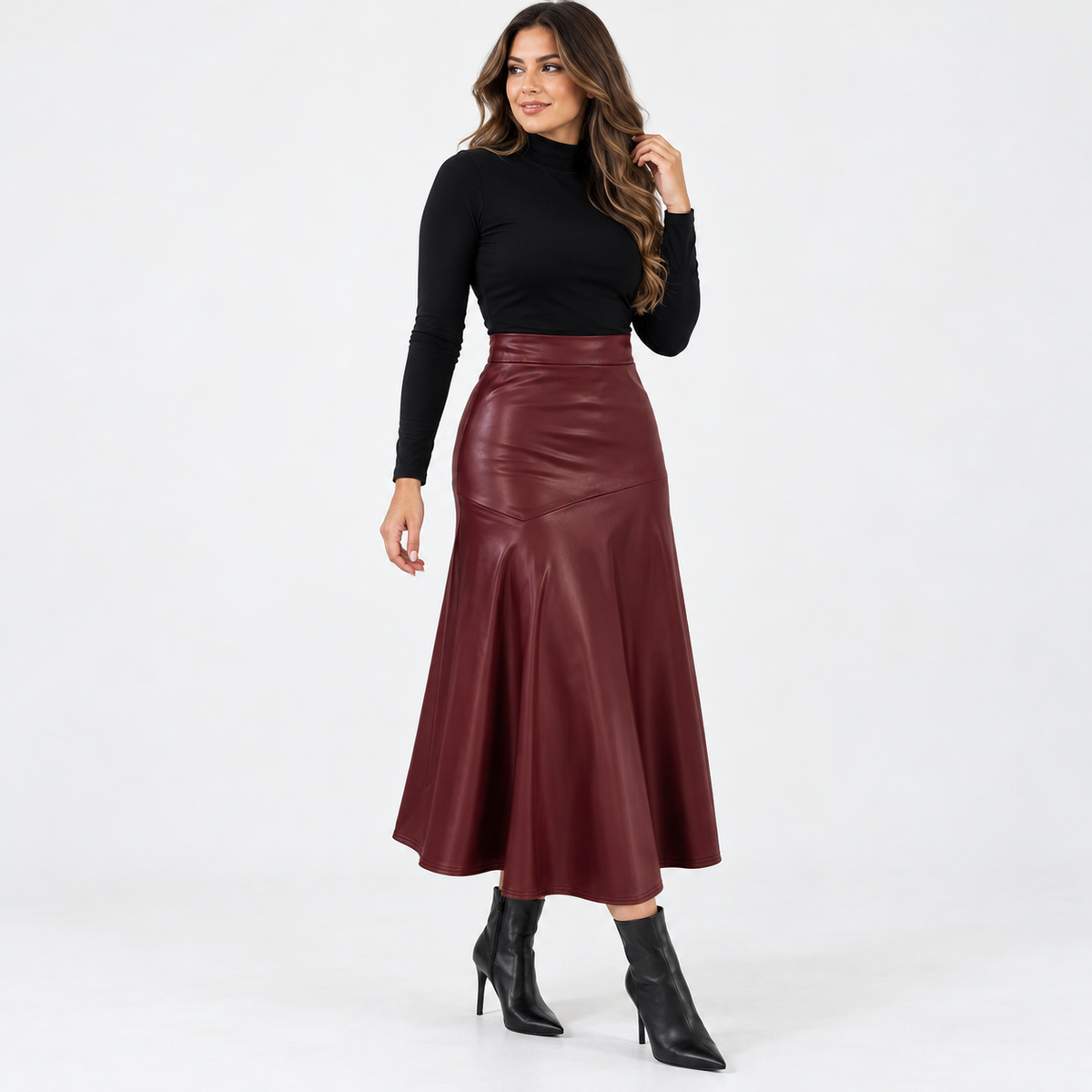 Ardith Comfort Flared Midi Skirt | Hudson & Wells