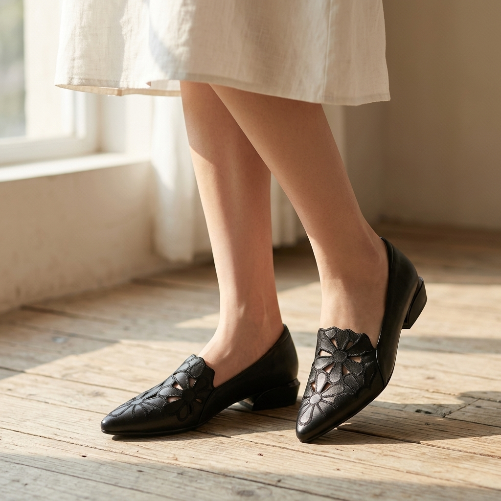 Bennett Floral-Cutout Loafer | Hudson & Wells