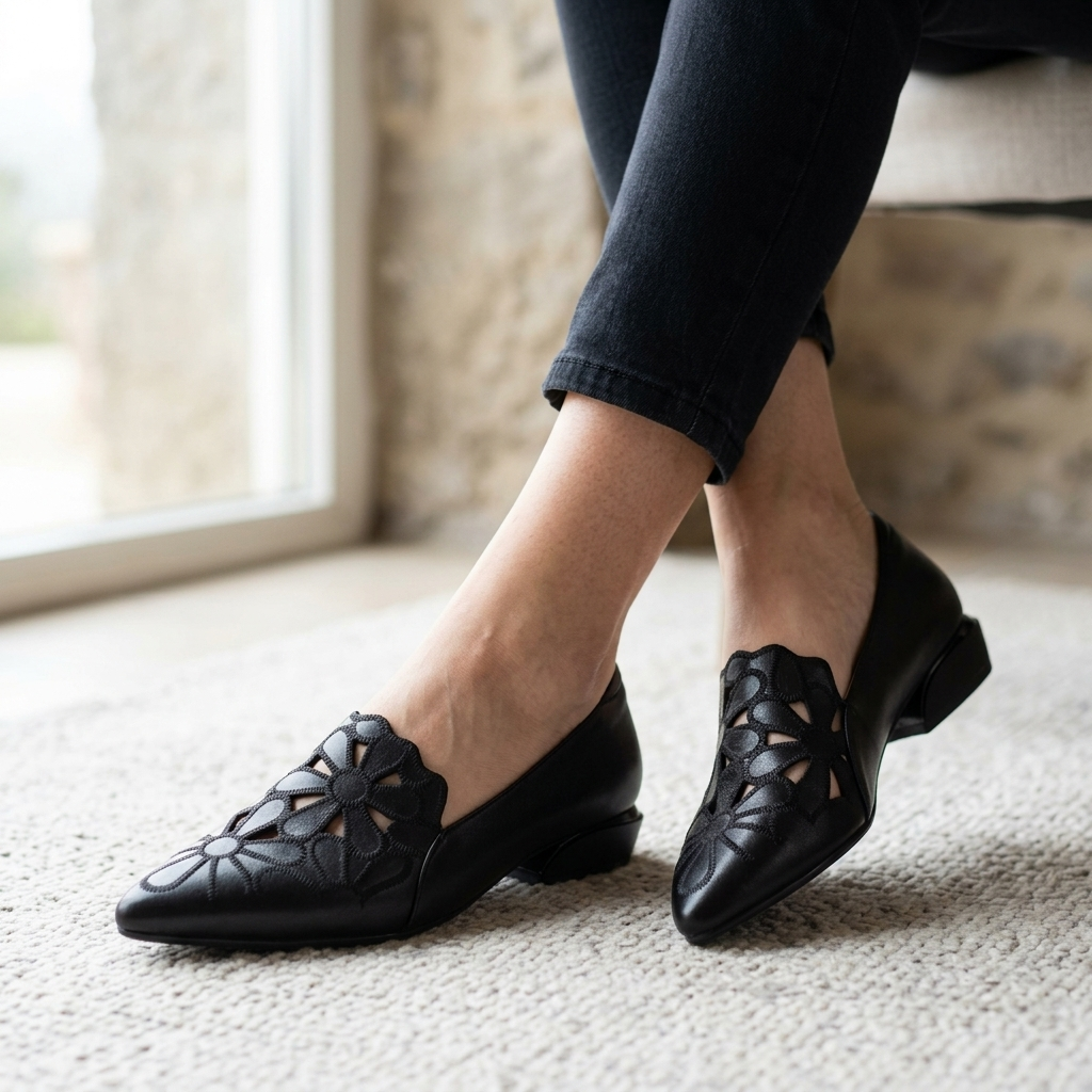 Bennett Floral-Cutout Loafer | Hudson & Wells