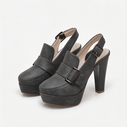 Betsy Adjustable Platform Slingback Heels | Hudson & Wells