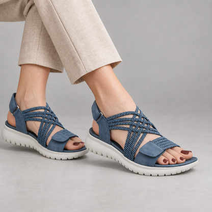 Bridget Women's Cushioned Synthetic Shoes — Blue | Hudson & Wells