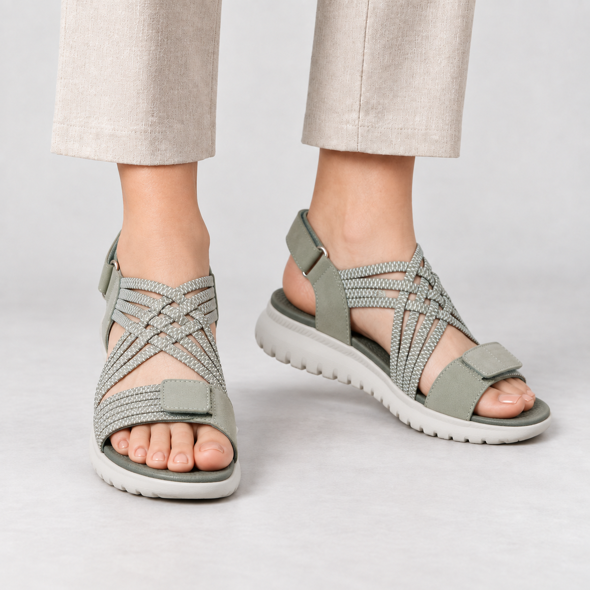 Bridget Women's Cushioned Synthetic Shoes — Green | Hudson & Wells