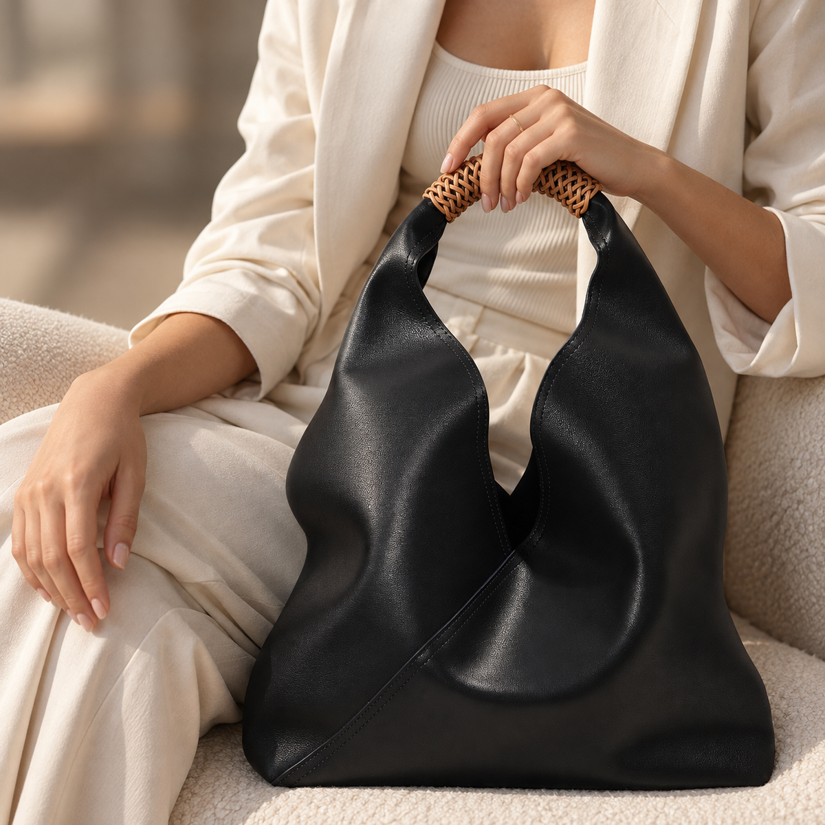 Brooks Braided-Handle Hobo | Hudson & Wells