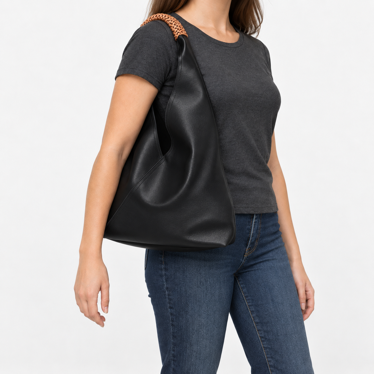 Brooks Braided-Handle Hobo | Hudson & Wells