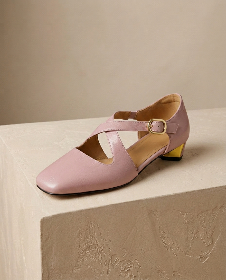 Camille Cross-Strap Heel | Hudson & Wells