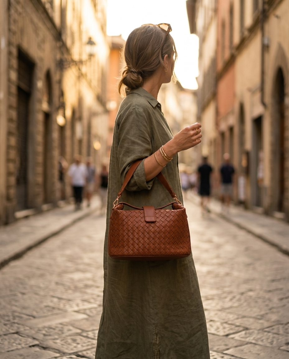 Portofino Woven Top-Handle - lifestyle 13