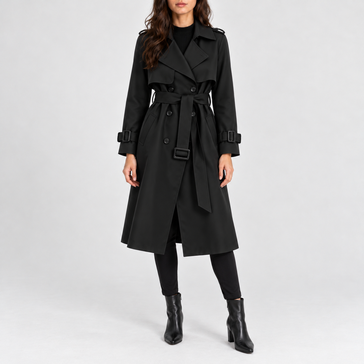 Charlene Tailored Belted Trench Coat | Hudson & Wells