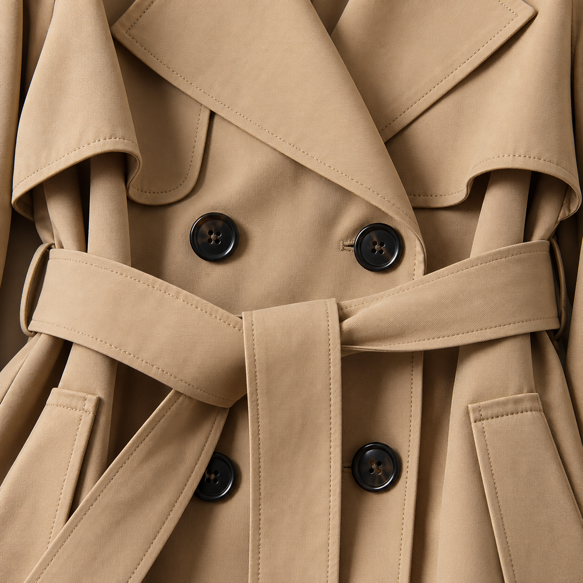 Charlene Tailored Belted Trench Coat | Hudson & Wells