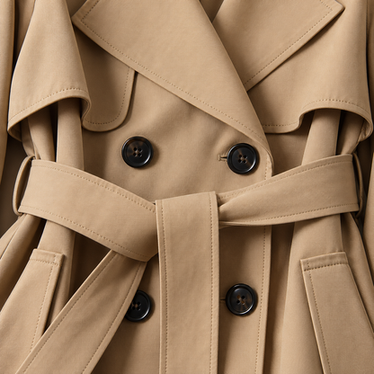 Charlene Tailored Belted Trench Coat | Hudson & Wells