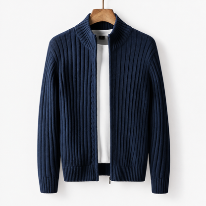 Claire Soft Ribbed Zip Cardigan | Hudson & Wells