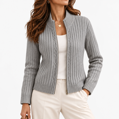 Claire Women's Soft Slim-Fit Button-Up Shirt — Gray | Hudson & Wells