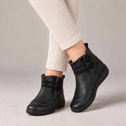 Clara Women's Everyday Comfort Shoes, Extended Sizing — Black | Hudson & Wells