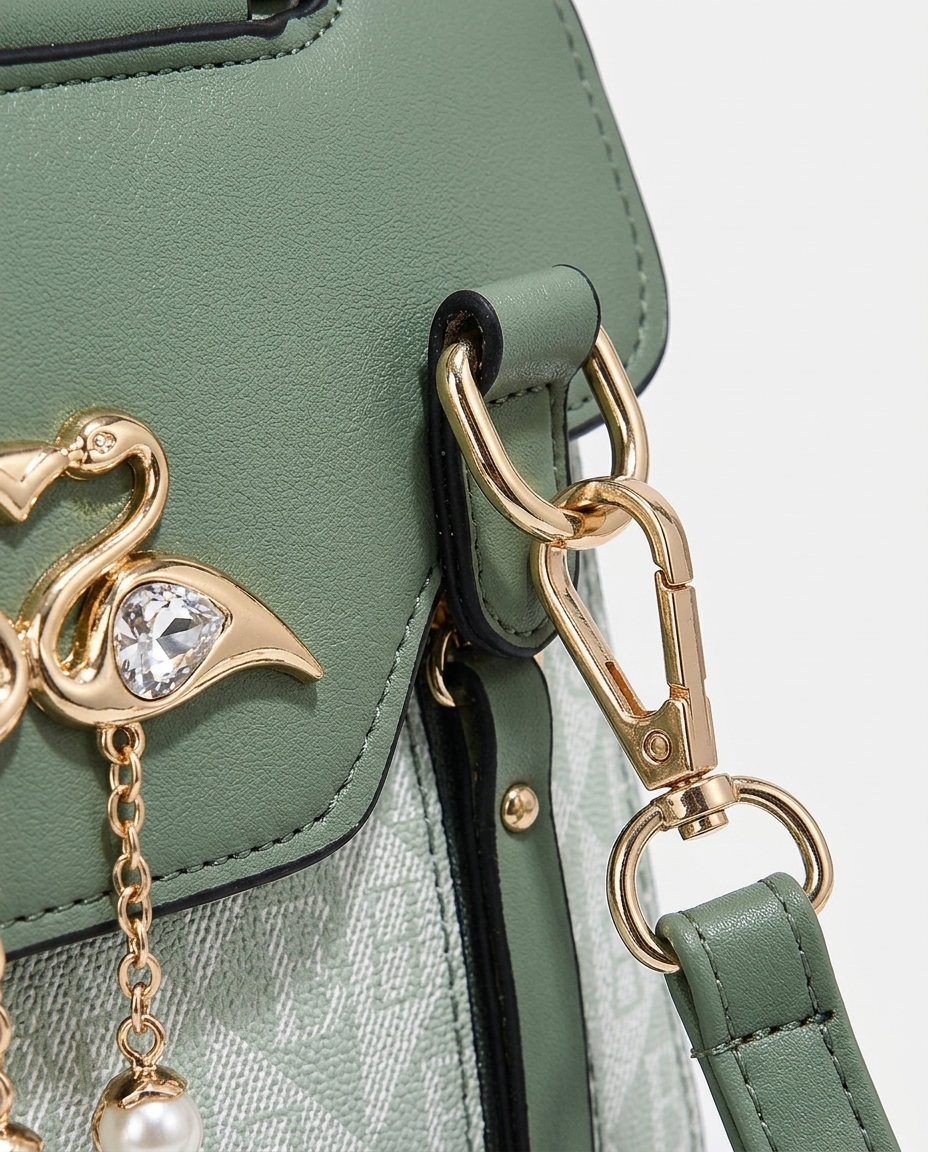 Sorrento Monogram Satchel - detail_macro 12