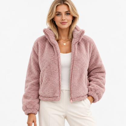 Darla Stretch Zip-Up Jacket — Pink | Hudson & Wells