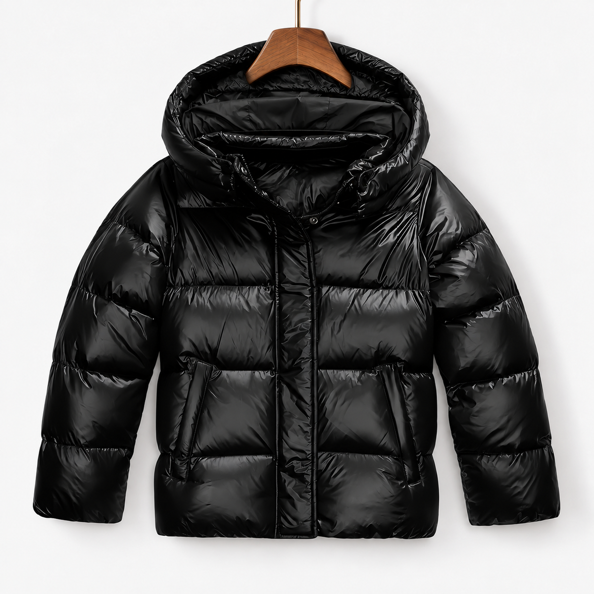 Delilah Comfort Cropped Puffer Jacket, Hooded | Hudson & Wells