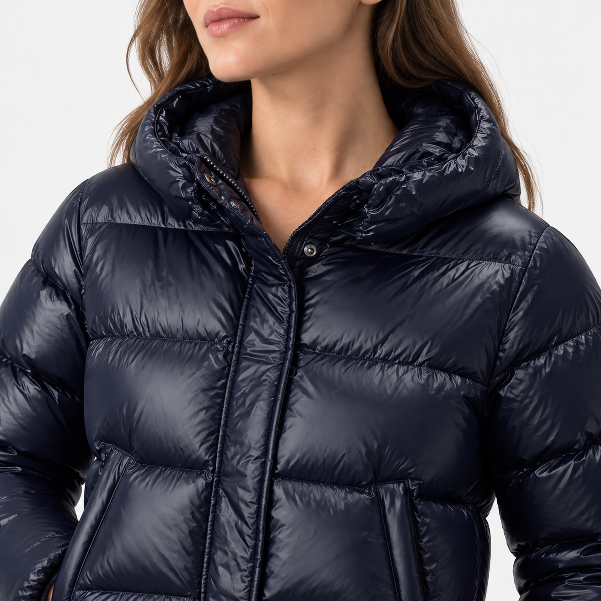 Delilah Comfort Cropped Puffer Jacket, Hooded | Hudson & Wells