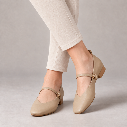 Diana Women's Cushioned Shoes, Broad Size Range — Beige | Hudson & Wells