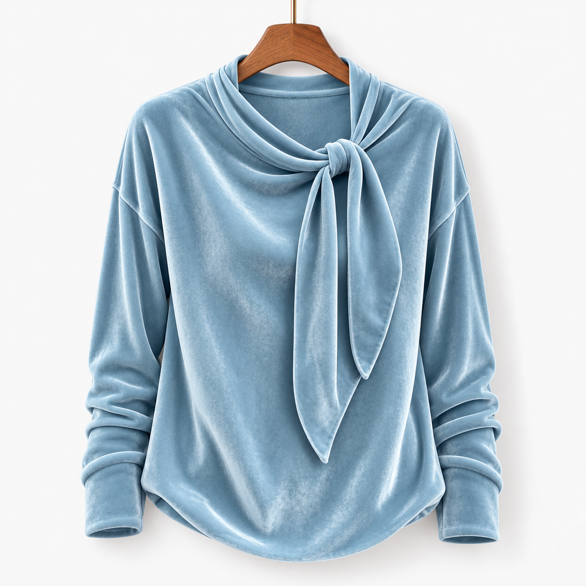 Dinah Relaxed Fit Tie-Neck Blouse | Hudson & Wells
