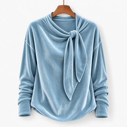 Dinah Relaxed Fit Tie-Neck Blouse | Hudson & Wells
