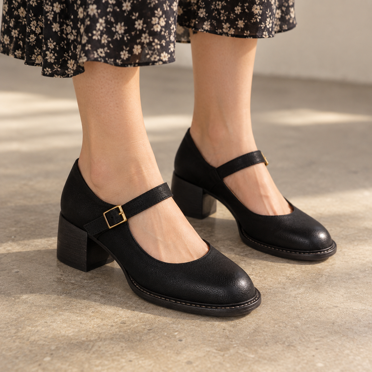 Dorothy Women's Everyday Comfort Mary Jane Pumps, Block Heel | Hudson & Wells