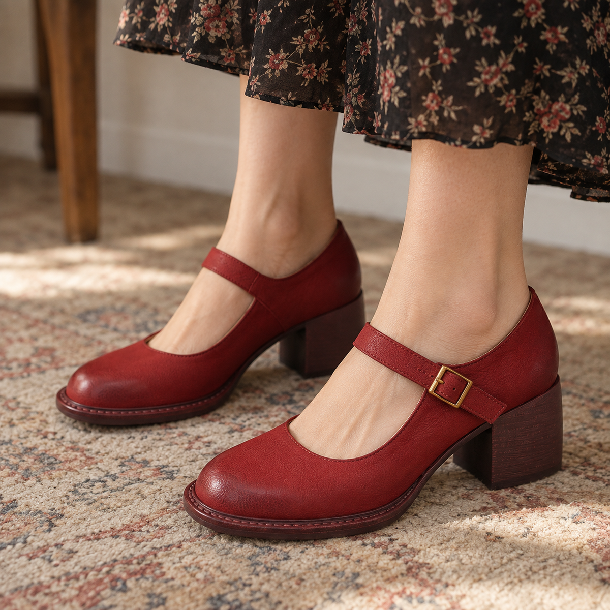 Dorothy Women's Everyday Comfort Mary Jane Pumps, Block Heel | Hudson & Wells