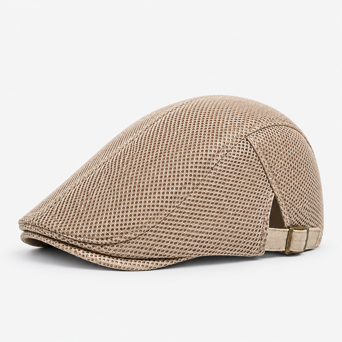 Edwin men's driving cap in Beige – square side view