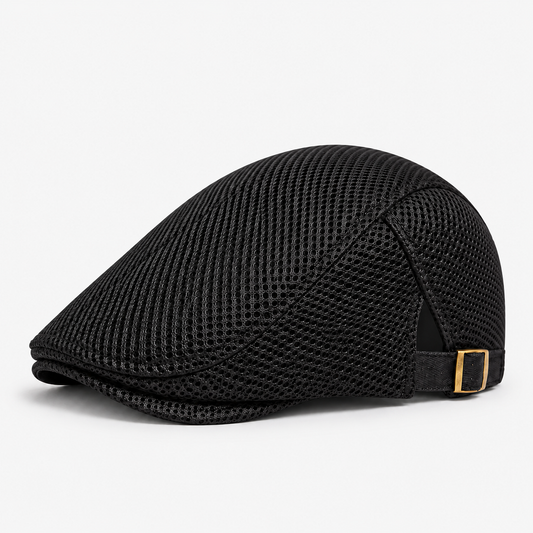 Edwin men's driving cap in Black – square side view