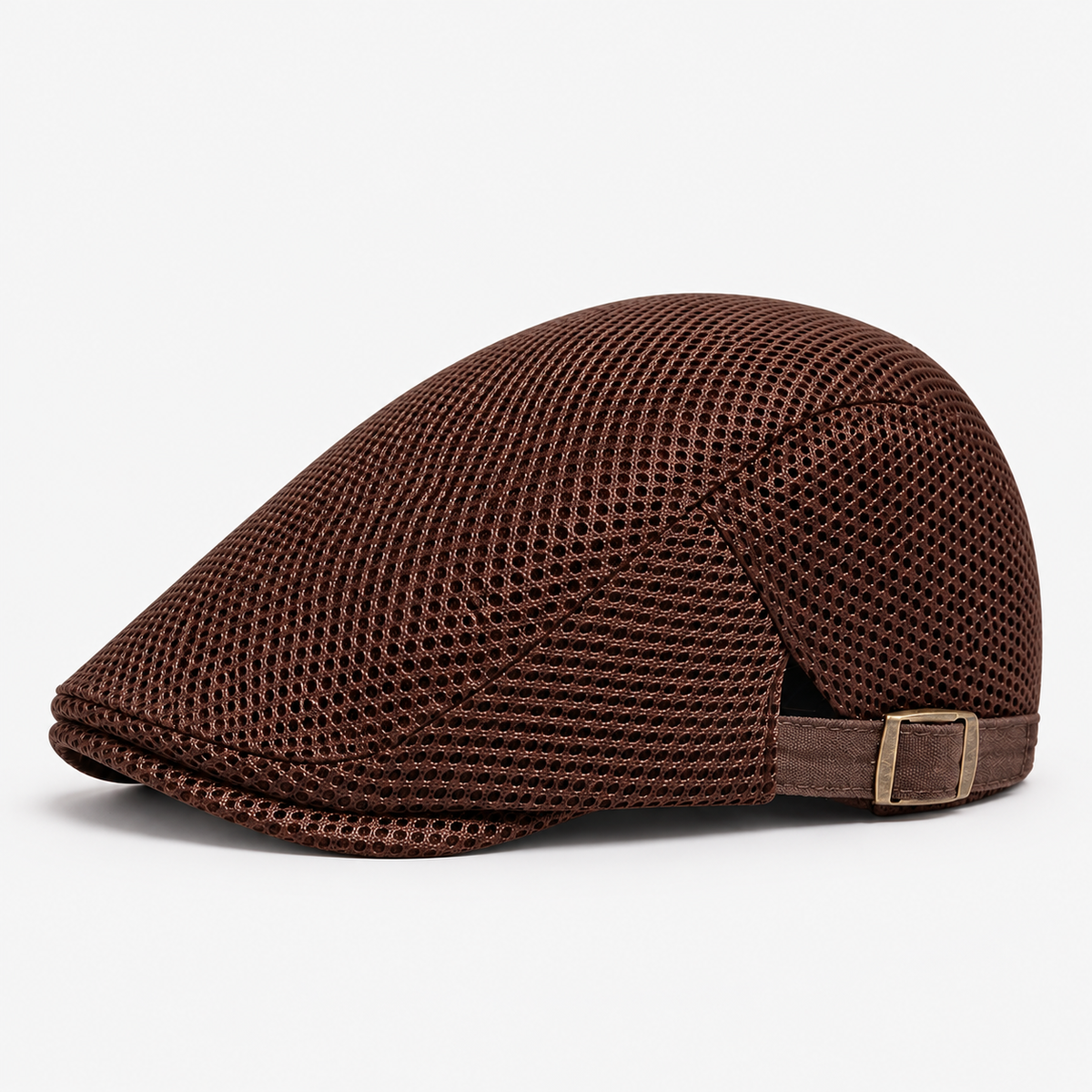 Edwin men's driving cap in Brown – square side view