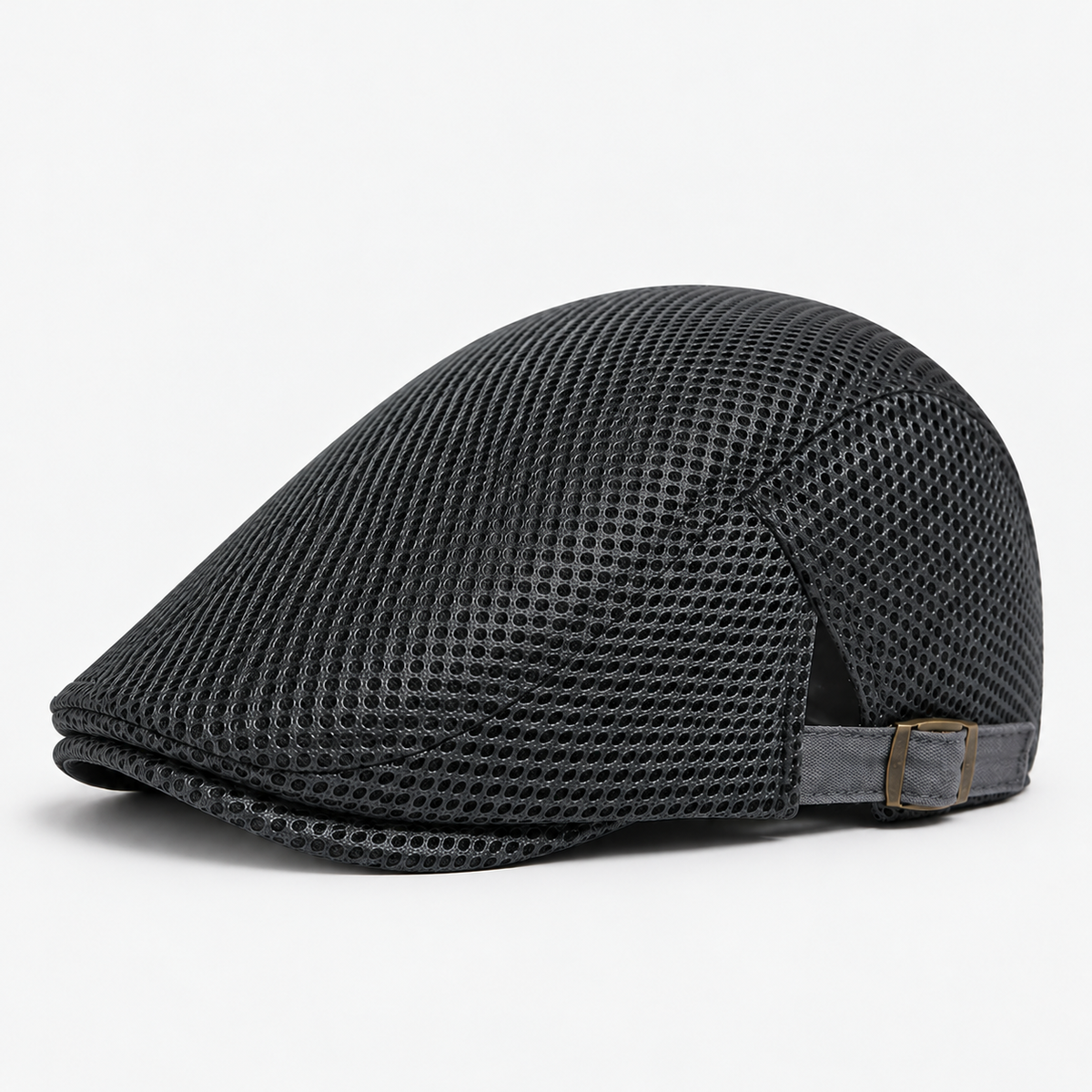 Edwin men's driving cap in Charcoal – square side view