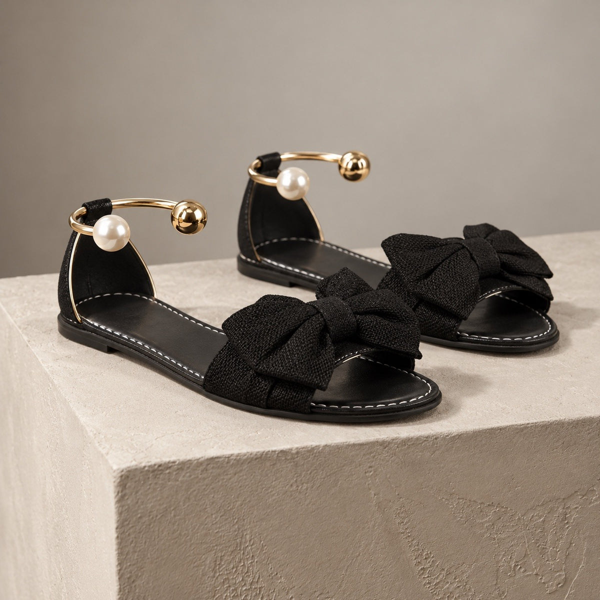 Effie Easy Slip-On Bow Flat Sandals | Hudson & Wells