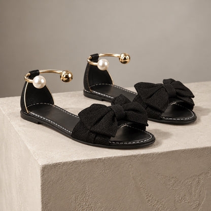 Effie Easy Slip-On Bow Flat Sandals | Hudson & Wells