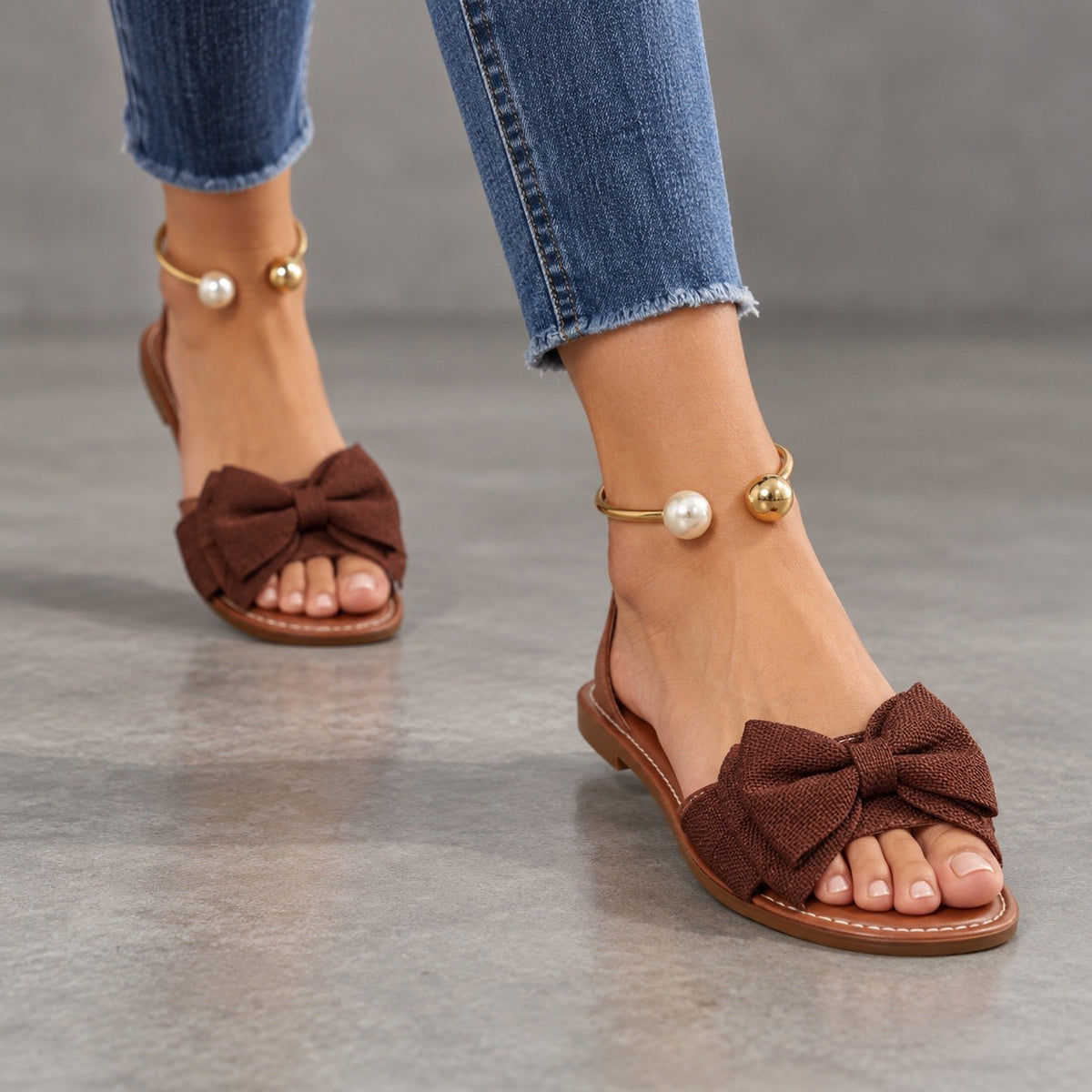 Effie Easy Slip-On Bow Flat Sandals | Hudson & Wells