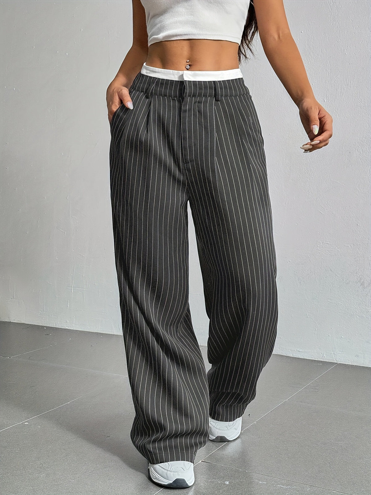 Ella Pinstripe Pants