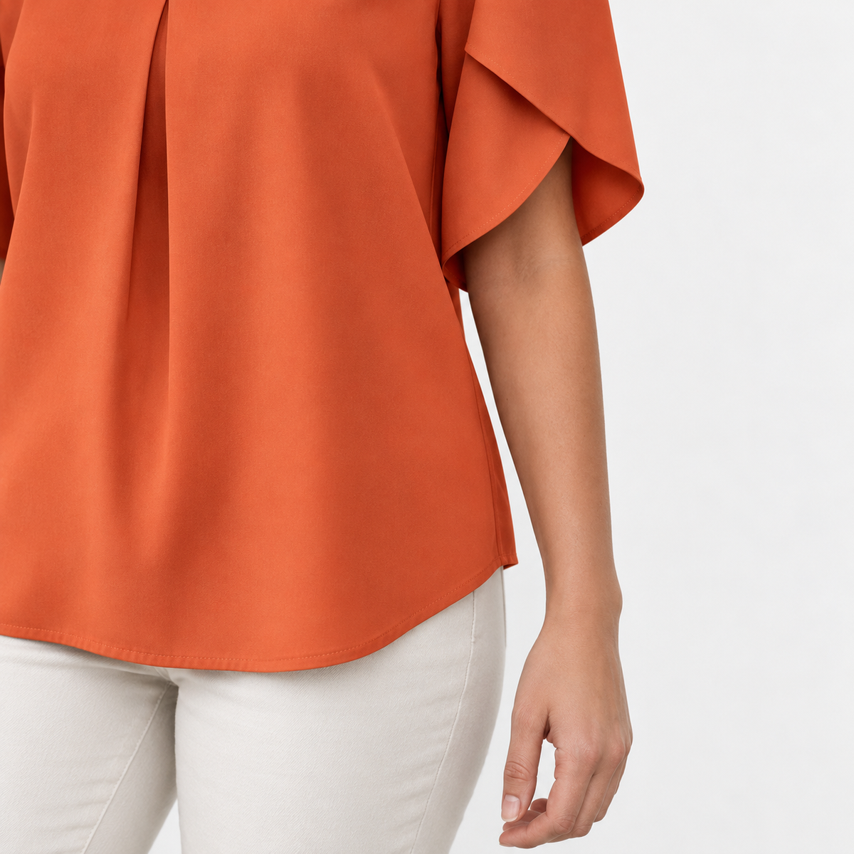 Ellis Stretch Pleat-Front Pullover Shirt | Hudson & Wells