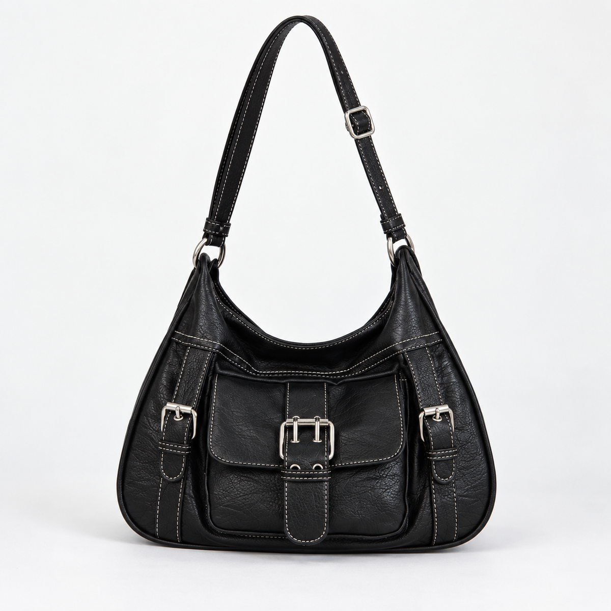 Eloise Women's Everyday Comfort Shoulder Bag — Black | Hudson & Wells